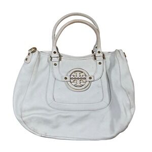 Tory Burch Amanda Leather Tote Bag Large Slouchy Off-White designer